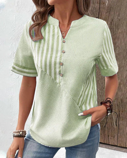 Leila™ | Soft Striped Blouse