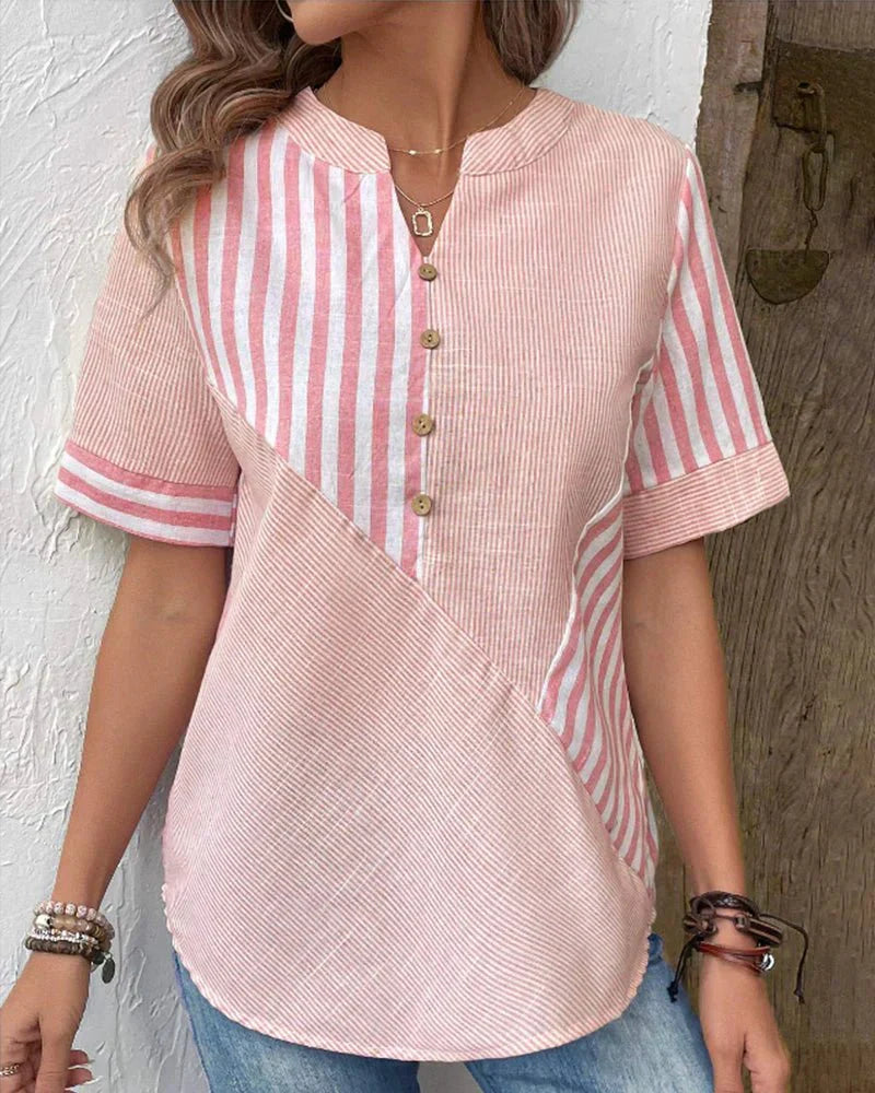 Leila™ | Soft Striped Blouse