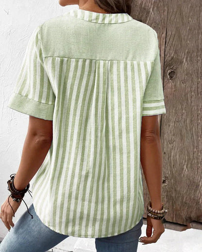 Leila™ | Soft Striped Blouse