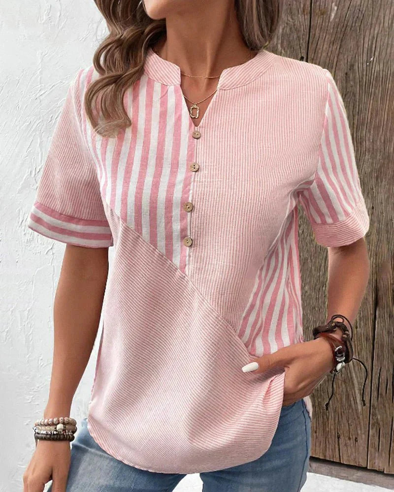 Leila™ | Soft Striped Blouse