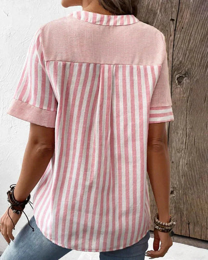 Leila™ | Soft Striped Blouse