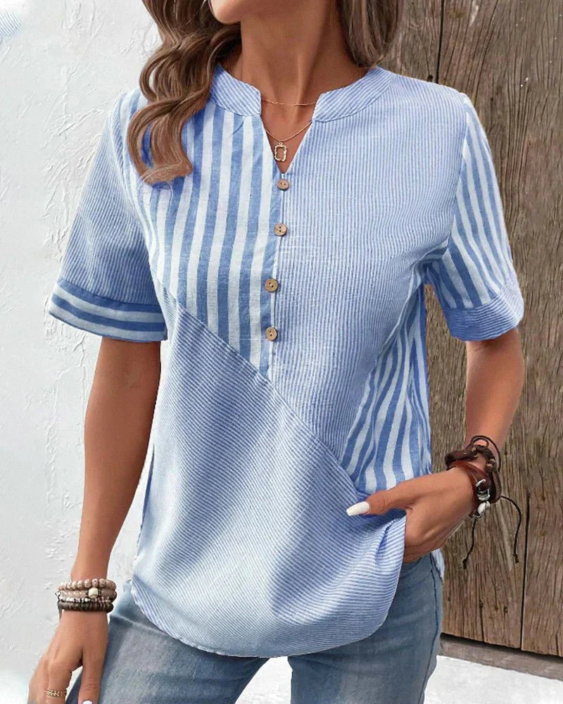 Leila™ | Soft Striped Blouse