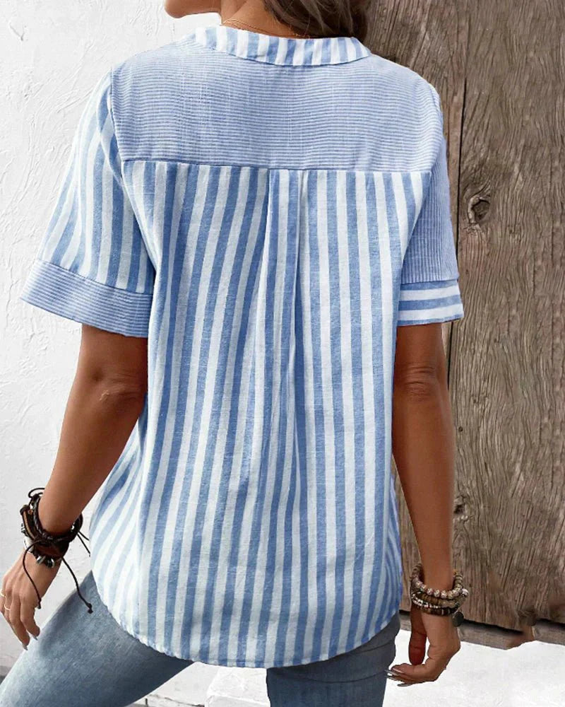 Leila™ | Soft Striped Blouse